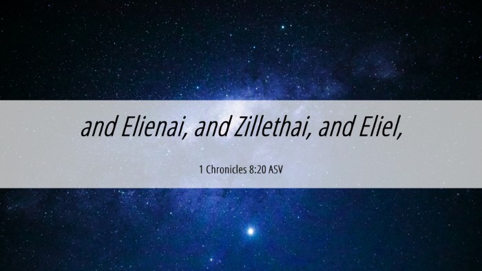 Picture 06 - 1 Chronicles 8:20 ASV Desktop Wallpaper - and Elienai, and Zillethai, and - Desktop Bible Verse Wallpaper