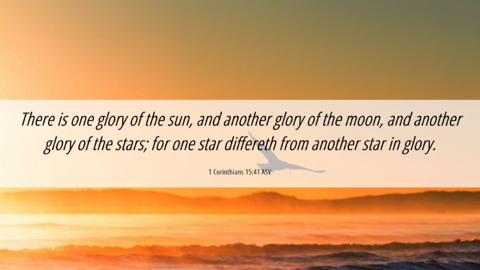 Picture 06 - 1 Corinthians 15:41 ASV Desktop Wallpaper - There is one glory of the sun, and another glory - Desktop Bible Verse Wallpaper
