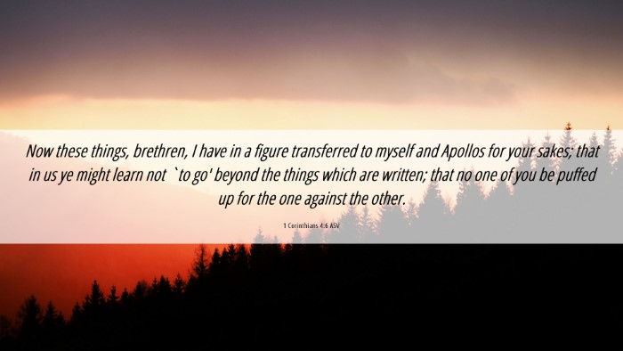 Picture 06 - 1 Corinthians 4:6 ASV Desktop Wallpaper - Now these things, brethren, I have in a figure - Desktop Bible Verse Wallpaper