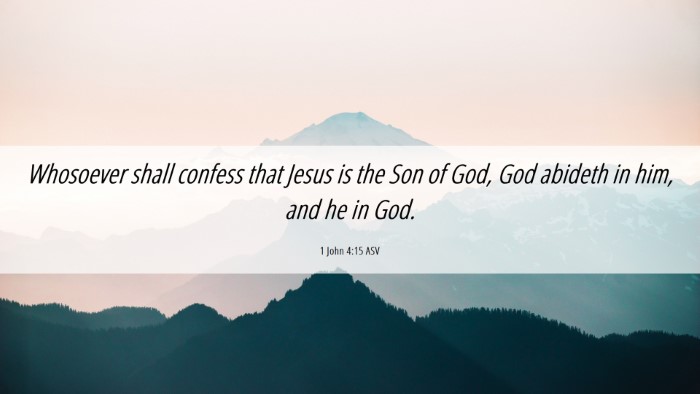 Picture 06 - 1 John 4:15 ASV Desktop Wallpaper - Whosoever shall confess that Jesus is the Son of - Desktop Bible Verse Wallpaper