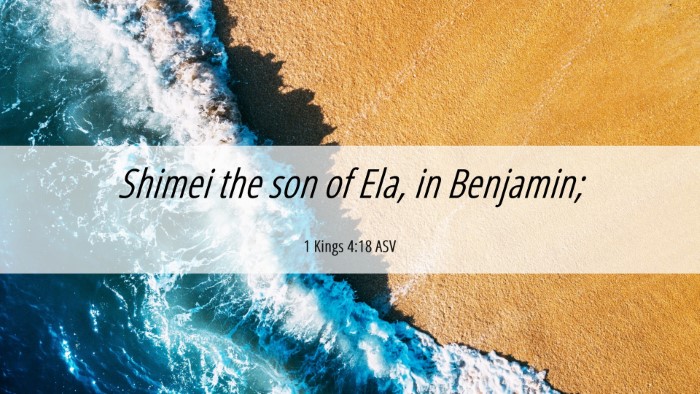 Picture 06 - 1 Kings 4:18 ASV Desktop Wallpaper - Shimei the son of Ela, in - Desktop Bible Verse Wallpaper