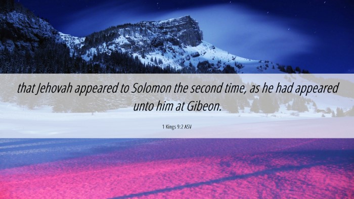 Picture 06 - 1 Kings 9:2 ASV Desktop Wallpaper - that Jehovah appeared to Solomon the second time, - Desktop Bible Verse Wallpaper
