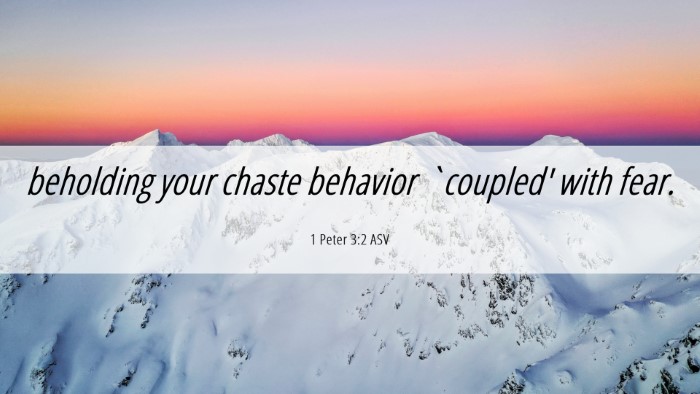 Picture 06 - 1 Peter 3:2 ASV Desktop Wallpaper - beholding your chaste behavior `coupled' with - Desktop Bible Verse Wallpaper