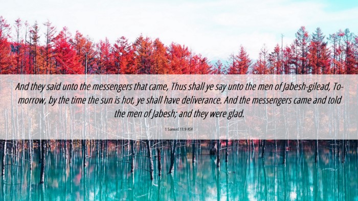 Picture 06 - 1 Samuel 11:9 ASV Desktop Wallpaper - And they said unto the messengers that came, Thus - Desktop Bible Verse Wallpaper