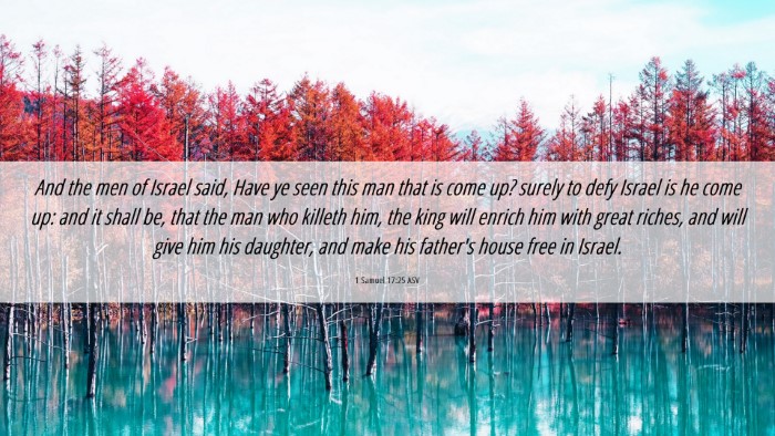 Picture 06 - 1 Samuel 17:25 ASV Desktop Wallpaper - And the men of Israel said, Have ye seen this man - Desktop Bible Verse Wallpaper