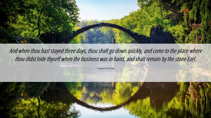 Picture 06 - 1 Samuel 20:19 ASV Desktop Wallpaper - And when thou hast stayed three days, thou shalt - Desktop Bible Verse Wallpaper
