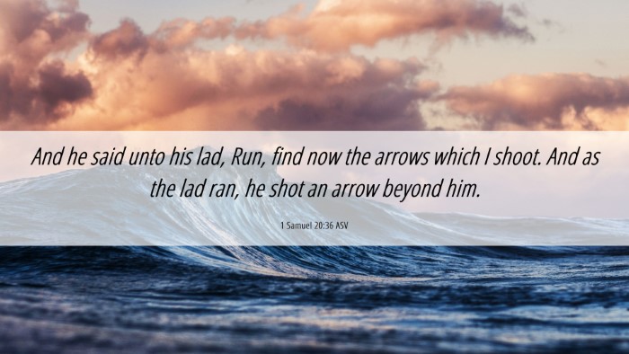 Picture 06 - 1 Samuel 20:36 ASV Desktop Wallpaper - And he said unto his lad, Run, find now the - Desktop Bible Verse Wallpaper