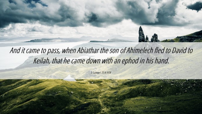 Picture 06 - 1 Samuel 23:6 ASV Desktop Wallpaper - And it came to pass, when Abiathar the son of - Desktop Bible Verse Wallpaper