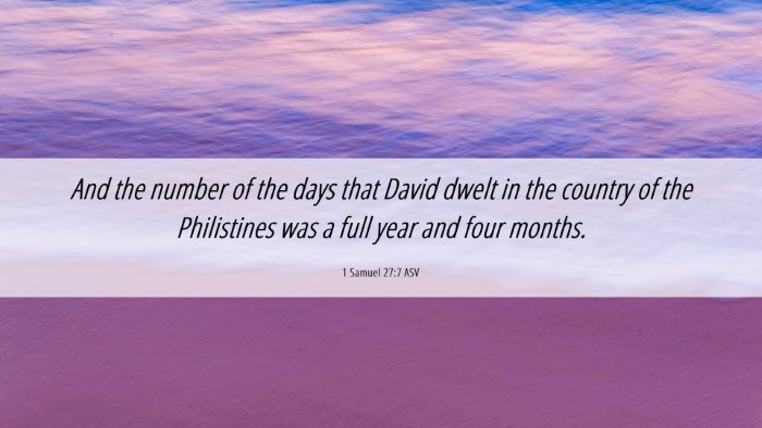 Picture 06 - 1 Samuel 27:7 ASV Desktop Wallpaper - And the number of the days that David dwelt in - Desktop Bible Verse Wallpaper