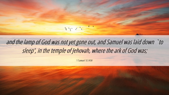 Picture 06 - 1 Samuel 3:3 ASV Desktop Wallpaper - and the lamp of God was not yet gone out, and - Desktop Bible Verse Wallpaper