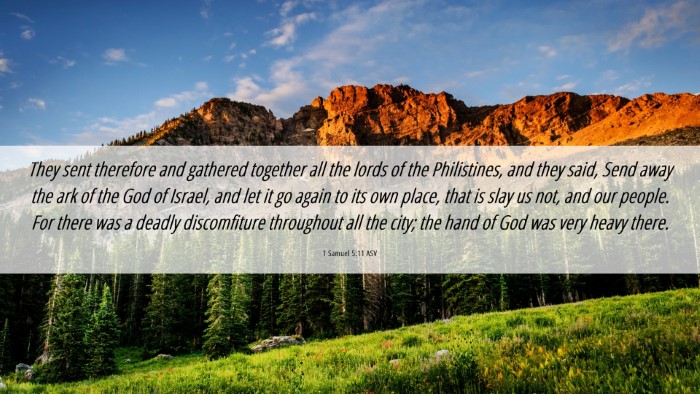 Picture 06 - 1 Samuel 5:11 ASV Desktop Wallpaper - They sent therefore and gathered together all the - Desktop Bible Verse Wallpaper