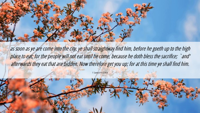 Picture 06 - 1 Samuel 9:13 ASV Desktop Wallpaper - as soon as ye are come into the city, ye shall - Desktop Bible Verse Wallpaper