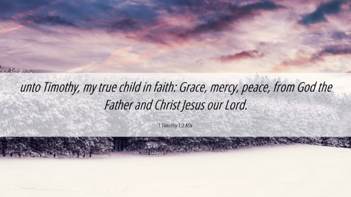 Picture 06 - 1 Timothy 1:2 ASV Desktop Wallpaper - unto Timothy, my true child in faith: Grace, - Desktop Bible Verse Wallpaper