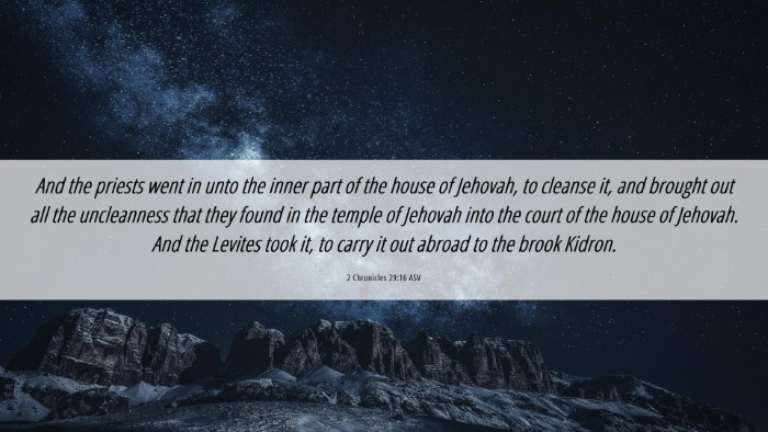 Picture 06 - 2 Chronicles 29:16 ASV Desktop Wallpaper - And the priests went in unto the inner part of - Desktop Bible Verse Wallpaper