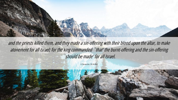 Picture 06 - 2 Chronicles 29:24 ASV Desktop Wallpaper - and the priests killed them, and they made a - Desktop Bible Verse Wallpaper