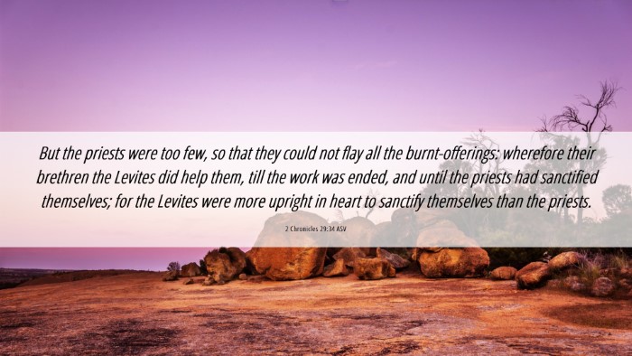 Picture 06 - 2 Chronicles 29:34 ASV Desktop Wallpaper - But the priests were too few, so that they could - Desktop Bible Verse Wallpaper