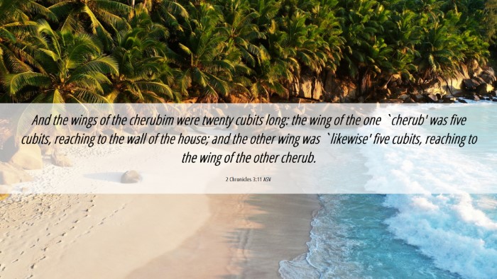 Picture 06 - 2 Chronicles 3:11 ASV Desktop Wallpaper - And the wings of the cherubim were twenty cubits - Desktop Bible Verse Wallpaper