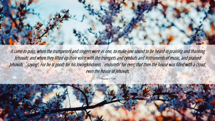 Picture 06 - 2 Chronicles 5:13 ASV Desktop Wallpaper - it came to pass, when the trumpeters and singers - Desktop Bible Verse Wallpaper