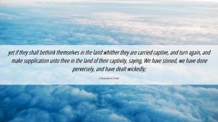 Picture 06 - 2 Chronicles 6:37 ASV Desktop Wallpaper - yet if they shall bethink themselves in the land - Desktop Bible Verse Wallpaper