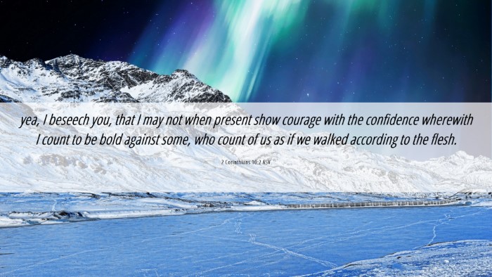 Picture 06 - 2 Corinthians 10:2 ASV Desktop Wallpaper - yea, I beseech you, that I may not when present - Desktop Bible Verse Wallpaper