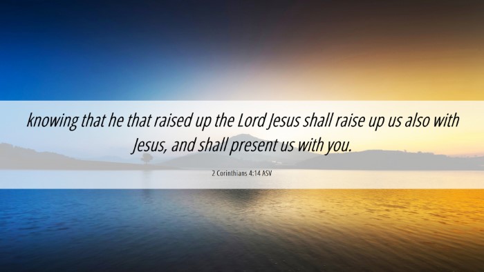 Picture 06 - 2 Corinthians 4:14 ASV Desktop Wallpaper - knowing that he that raised up the Lord Jesus - Desktop Bible Verse Wallpaper
