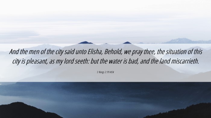 Picture 06 - 2 Kings 2:19 ASV Desktop Wallpaper - And the men of the city said unto Elisha, Behold, - Desktop Bible Verse Wallpaper