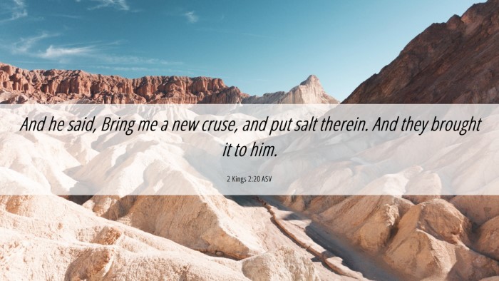 Picture 06 - 2 Kings 2:20 ASV Desktop Wallpaper - And he said, Bring me a new cruse, and put salt - Desktop Bible Verse Wallpaper