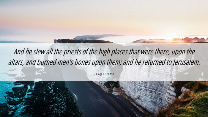 Picture 06 - 2 Kings 23:20 ASV Desktop Wallpaper - And he slew all the priests of the high places - Desktop Bible Verse Wallpaper