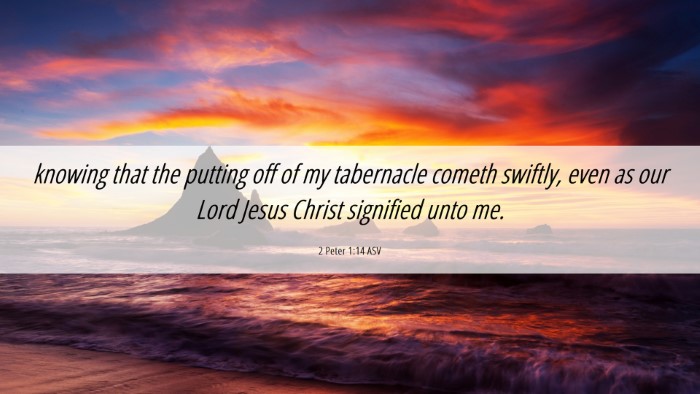 Picture 06 - 2 Peter 1:14 ASV Desktop Wallpaper - knowing that the putting off of my tabernacle - Desktop Bible Verse Wallpaper