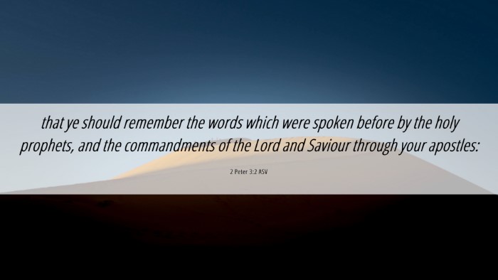 Picture 06 - 2 Peter 3:2 ASV Desktop Wallpaper - that ye should remember the words which were - Desktop Bible Verse Wallpaper