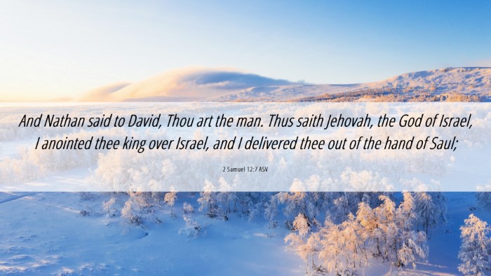 Picture 06 - 2 Samuel 12:7 ASV Desktop Wallpaper - And Nathan said to David, Thou art the man. Thus - Desktop Bible Verse Wallpaper