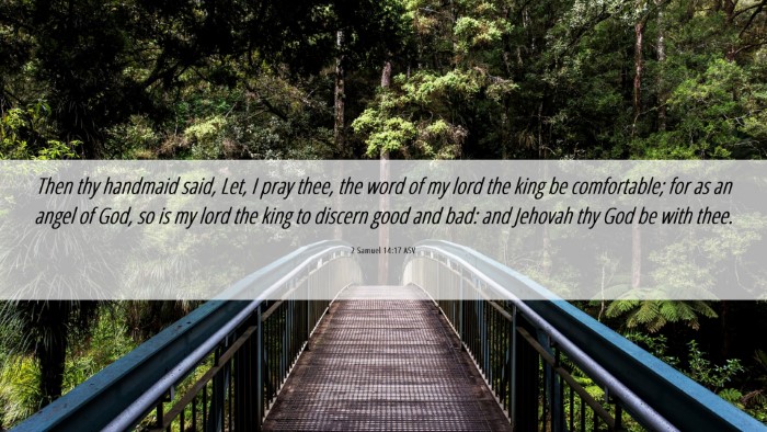 Picture 06 - 2 Samuel 14:17 ASV Desktop Wallpaper - Then thy handmaid said, Let, I pray thee, the - Desktop Bible Verse Wallpaper