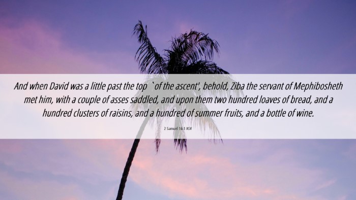 Picture 06 - 2 Samuel 16:1 ASV Desktop Wallpaper - And when David was a little past the top `of the - Desktop Bible Verse Wallpaper