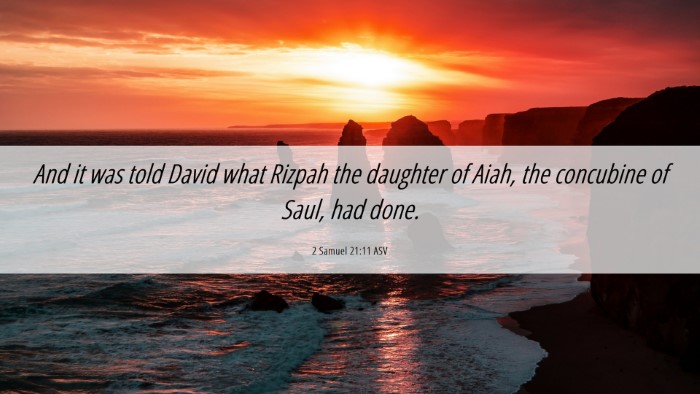 Picture 06 - 2 Samuel 21:11 ASV Desktop Wallpaper - And it was told David what Rizpah the daughter of - Desktop Bible Verse Wallpaper