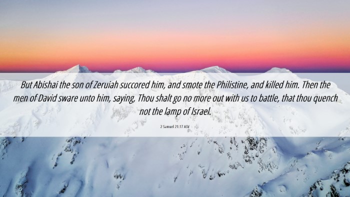 Picture 06 - 2 Samuel 21:17 ASV Desktop Wallpaper - But Abishai the son of Zeruiah succored him, and - Desktop Bible Verse Wallpaper