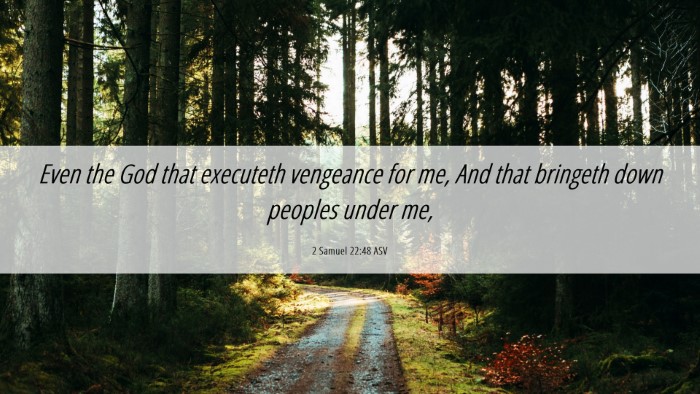 Picture 06 - 2 Samuel 22:48 ASV Desktop Wallpaper - Even the God that executeth vengeance for me, And - Desktop Bible Verse Wallpaper
