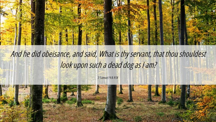 Picture 06 - 2 Samuel 9:8 ASV Desktop Wallpaper - And he did obeisance, and said, What is thy - Desktop Bible Verse Wallpaper