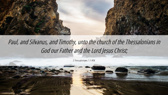 Picture 06 - 2 Thessalonians 1:1 ASV Desktop Wallpaper - Paul, and Silvanus, and Timothy, unto the church - Desktop Bible Verse Wallpaper