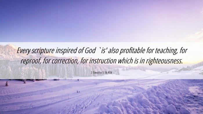 Picture 06 - 2 Timothy 3:16 ASV Desktop Wallpaper - Every scripture inspired of God `is' also - Desktop Bible Verse Wallpaper