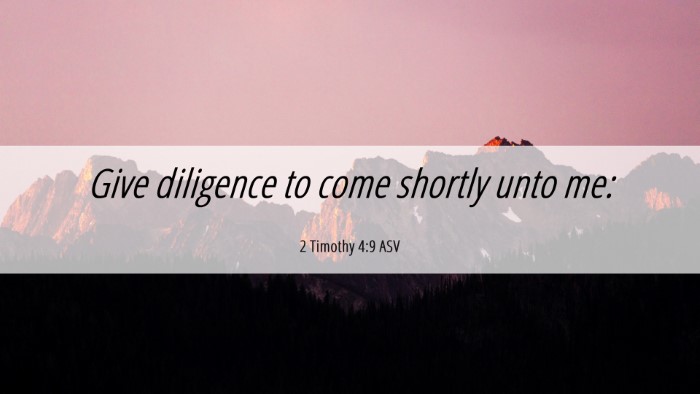 Picture 06 - 2 Timothy 4:9 ASV Desktop Wallpaper - Give diligence to come shortly unto - Desktop Bible Verse Wallpaper