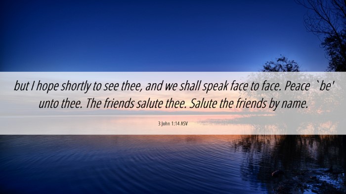 Picture 06 - 3 John 1:14 ASV Desktop Wallpaper - but I hope shortly to see thee, and we shall - Desktop Bible Verse Wallpaper