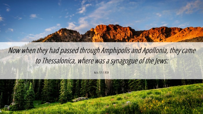 Picture 06 - Acts 17:1 ASV Desktop Wallpaper - Now when they had passed through Amphipolis and - Desktop Bible Verse Wallpaper
