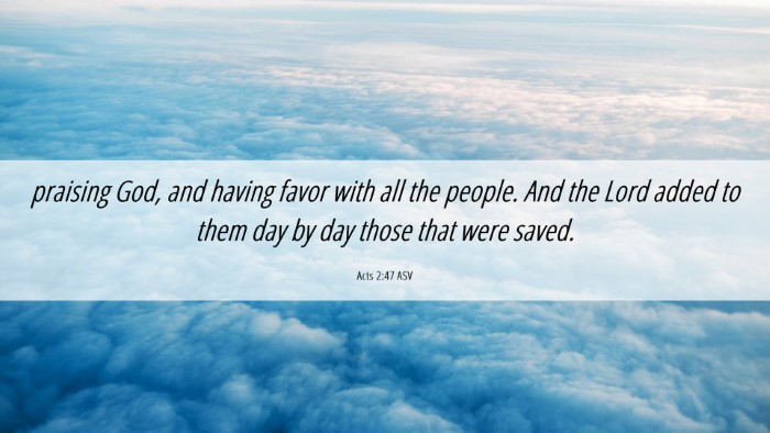 Picture 06 - Acts 2:47 ASV Desktop Wallpaper - praising God, and having favor with all the - Desktop Bible Verse Wallpaper