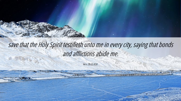 Picture 06 - Acts 20:23 ASV Desktop Wallpaper - save that the Holy Spirit testifieth unto me in - Desktop Bible Verse Wallpaper