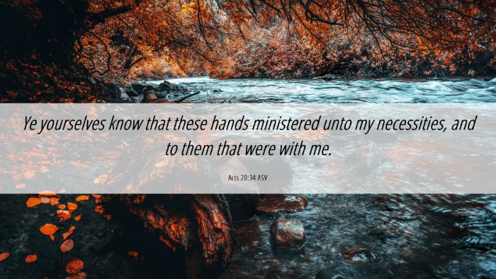 Picture 06 - Acts 20:34 ASV Desktop Wallpaper - Ye yourselves know that these hands ministered - Desktop Bible Verse Wallpaper