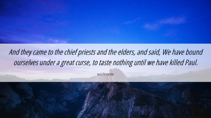 Picture 06 - Acts 23:14 ASV Desktop Wallpaper - And they came to the chief priests and the - Desktop Bible Verse Wallpaper