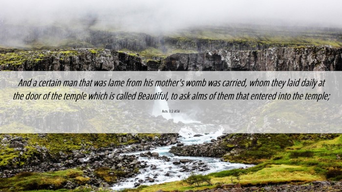 Picture 06 - Acts 3:2 ASV Desktop Wallpaper - And a certain man that was lame from his mother's - Desktop Bible Verse Wallpaper