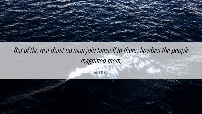 Picture 06 - Acts 5:13 ASV Desktop Wallpaper - But of the rest durst no man join himself to - Desktop Bible Verse Wallpaper