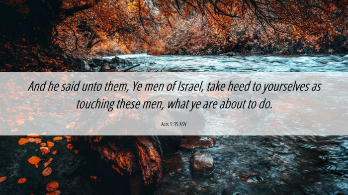 Picture 06 - Acts 5:35 ASV Desktop Wallpaper - And he said unto them, Ye men of Israel, take - Desktop Bible Verse Wallpaper