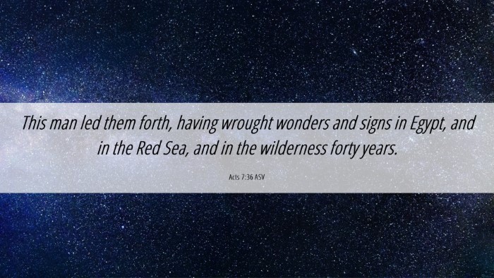 Picture 06 - Acts 7:36 ASV Desktop Wallpaper - This man led them forth, having wrought wonders - Desktop Bible Verse Wallpaper